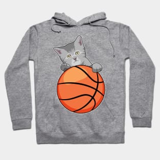 Cat with Basketball Hoodie